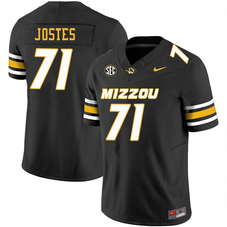 Men #71 Ryan Jostes Missouri Tigers College Football Jerseys Stitched-Black